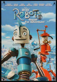 8b603 ROBOTS style TA DS 1sh '05 voices of Ewan McGregor, Halle Berry, Robin Williams!