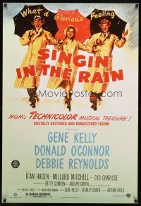 8b653 SINGIN' IN THE RAIN DS 1sh R00 Gene Kelly, Donald O'Connor, Debbie Reynolds, classic musical!