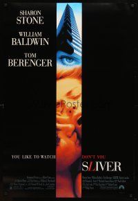 8b664 SLIVER DS 1sh '93 William Baldwin, Tom Berenger & sexy Sharon Stone!