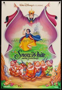 8b667 SNOW WHITE & THE SEVEN DWARFS DS 1sh R93 Walt Disney animated cartoon fantasy classic!