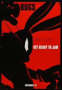 8b674 SPACE JAM teaser DS 1sh '96 cool silhouette artwork of Bugs Bunny!