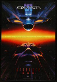 8b694 STAR TREK VI teaser 1sh '91 cool sci-fi image, The Undiscovered Country!