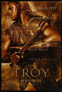 8b761 TROY teaser DS 1sh '04 Eric Bana, Orlando Bloom, Brad Pitt as Achilles!