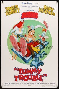 8b763 TUMMY TROUBLE DS 1sh '89 Roger Rabbit & sexy Jessica with doctor Baby Herman!