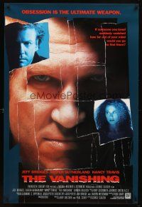8b775 VANISHING 1sh '93 creepy pieced-together Jeff Bridges, Kiefer Sutherland, Nancy Travis!