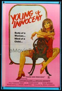 8b789 WILD INNOCENTS 1sh '82 woman's body, child's mind, sexy Young & Innocent art, Ron Jeremy!