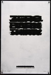 8b799 ZERO DARK THIRTY teaser DS 1sh '12 Jessica Chastain, cool redacted title design!