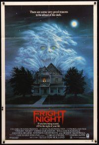 8c263 FRIGHT NIGHT Aust 1sh '85 Roddy McDowall, there are good reasons to be afraid of the dark!