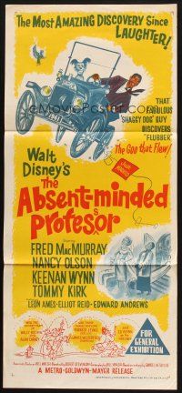 8c286 ABSENT-MINDED PROFESSOR Aust daybill '61 Walt Disney, Flubber, Fred MacMurray in title role!