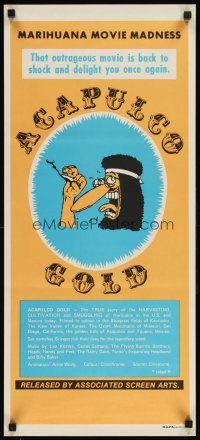 8c287 ACAPULCO GOLD Aust daybill R80s marijuana movie madness, Freak Brothers cartoon art!