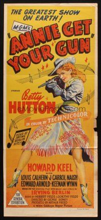 8c308 ANNIE GET YOUR GUN Aust daybill '50 Betty Hutton as the greatest sharpshooter, Howard Keel