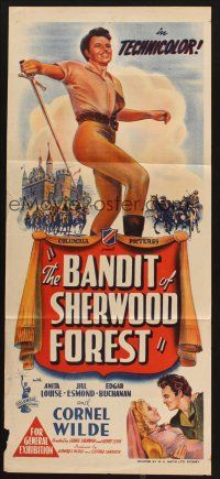 8c322 BANDIT OF SHERWOOD FOREST Aust daybill '45 Anita Louise, Jill Esmond & Cornel Wilde!