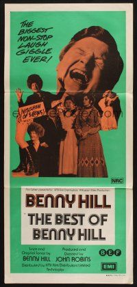 8c330 BEST OF BENNY HILL Aust daybill '74 great images of wacky comedian!