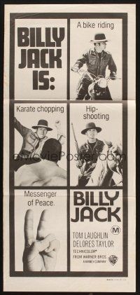 8c336 BILLY JACK Aust daybill '71 Tom Laughlin, Taylor, most unusual boxoffice success ever!