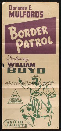 8c353 BORDER PATROL Aust daybill R50s William Boyd as Hopalong Cassidy, Andy Clyde