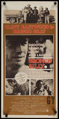 8c362 BRONCO BILLY Aust daybill '80 Clint Eastwood directs & stars, different photographic images!
