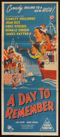 8c401 DAY TO REMEMBER Aust daybill '55 Stanley Holloway, Odile Versois, Donald Sinden!