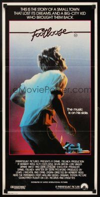 8c471 FOOTLOOSE Aust daybill '84 teenage dancer Kevin Bacon has the music on his side!