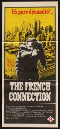 8c484 FRENCH CONNECTION Aust daybill '71 Gene Hackman, directed by William Friedkin, different!