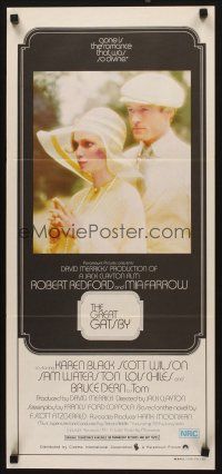 8c521 GREAT GATSBY Aust daybill '74 Robert Redford, Mia Farrow, from F. Scott Fitzgerald novel!
