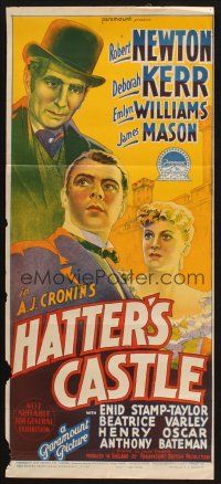 8c536 HATTER'S CASTLE Aust daybill 1943 Richardson Studio art of Newton, Mason & Deborah Kerr!