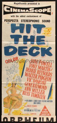8c551 HIT THE DECK Aust daybill '55 Debbie Reynolds, Jane Powell, Tony Martin, Ann Miller!