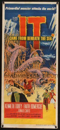 8c578 IT CAME FROM BENEATH THE SEA Aust daybill '55 Ray Harryhausen, a tidal wave of terror!