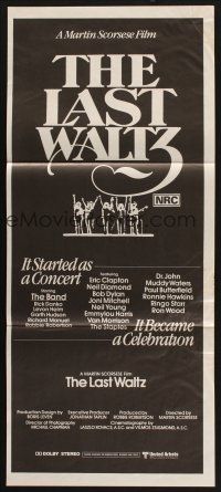 8c600 LAST WALTZ Aust daybill '78 Martin Scorsese, a rock concert that became a celebration!