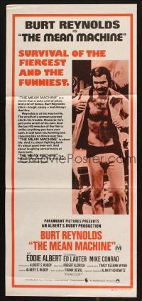 8c618 LONGEST YARD Aust daybill '74 Robert Aldrich prison football sports comedy, Burt Reynolds!