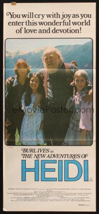 8c666 NEW ADVENTURES OF HEIDI Aust daybill '78 Burl Ives, Katy Kurtzman in the title role!