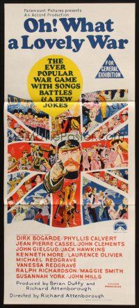 8c674 OH WHAT A LOVELY WAR Aust daybill '69 Richard Attenborough's wacky World War II musical!