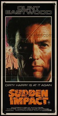 8c855 SUDDEN IMPACT Aust daybill '83 Clint Eastwood is at it again as Dirty Harry, great image!