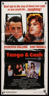 8c871 TANGO & CASH Aust daybill '89 Kurt Russell, Sylvester Stallone, Palance, sexy Teri Hatcher!