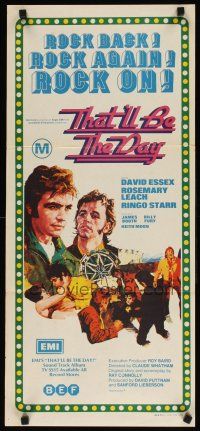 8c881 THAT'LL BE THE DAY Aust daybill '73 art of rocker David Essex & Ringo Starr!