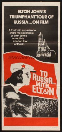 8c903 TO RUSSIA WITH ELTON Aust daybill '79 Elton John's concert tour of the Soviet Union!