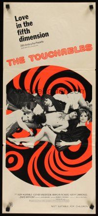 8c913 TOUCHABLES Aust daybill '68 Judy Huxtable, psychedelic love in the fifth dimension!