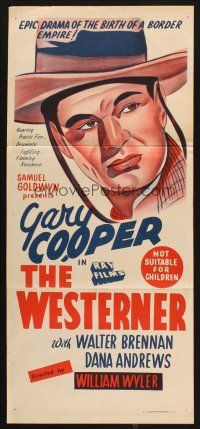 8c959 WESTERNER Aust daybill R50s Gary Cooper, Walter Brennan, birth of a border empire!