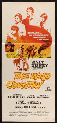 8c972 WILD COUNTRY Aust daybill '71 Disney, art of Vera Miles, Ron Howard & brother Clint Howard!