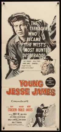 8c995 YOUNG JESSE JAMES Aust daybill '60 the teenager who became the West's most hunted desperado!