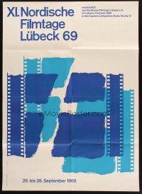 8c162 XI. NORDISCHE FILMTAGE LUBECK 69 German film festival '69 cool art of film strips!