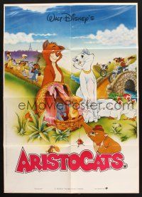 8c089 ARISTOCATS German R80s Walt Disney feline jazz musical cartoon, great colorful image!