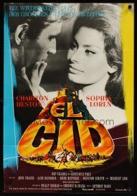 8c111 EL CID German R70 image of Charlton Heston with sexy Sophia Loren!
