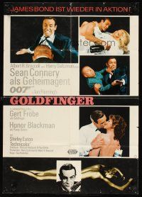 8c118 GOLDFINGER German '64 Sean Connery as James Bond & Honor Blackman in gold Shirley Eaton!