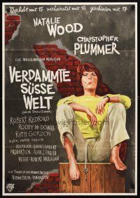 8c123 INSIDE DAISY CLOVER German '66 great Rehak art of bad girl Natalie Wood, your new leader!