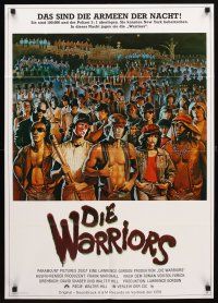 8c157 WARRIORS German '79 Walter Hill, Jarvis artwork of the armies of the night!