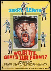 8c159 WHICH WAY TO THE FRONT German '70 wacky c/u of Jerry Lewis as German general w/monocle!