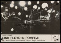 8c168 PINK FLOYD German 16x23 '73 an explosive rock & roll cinema concert in Pompeii, great image!