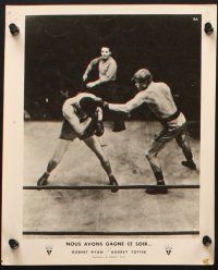 8c063 SET-UP 10 French LCs '49 boxer Robert Ryan fighting in the ring & on street, Robert Wise!