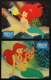 8c197 LITTLE MERMAID 16 German LCs '89 different images of Ariel & cast, Disney underwater cartoon!