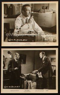 8d992 TINGLER 2 8x10 stills '59 mad scientist Vincent Price & held at gunpoint by Philip Coolidge!